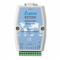 Delta Electronics IFD8520 — Гальванически-изолированный адресуемый конвертер (преобразователь) интерфейса RS-485/422 в RS-232