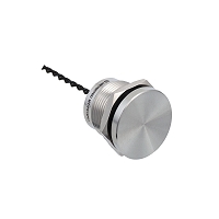MEYERTEC MT-PS19P01 — Пьезокнопка без подсветки, D19 мм, плоский толкатель, NC, возврат, IP69K