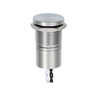 MEYERTEC MT-PS19P10Z — Пьезокнопка без подсветки, D19 мм, плоский толкатель, NO, с фиксацией, IP69K