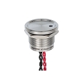 Пьезокнопка, D22 мм, подсветка точкой (-/красная), NC, возврат, 24В AC/DC, IP68 MEYERTEC MT-PS22Z01NR