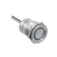 MEYERTEC MT-TS2201BGR — Кнопка сенсорная с подсветкой (зеленая/красная), D22 мм, NC, возврат, NPN, 24В DC, IP68
