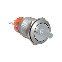 MEYERTEC MT67-BD211 — Переключатель в 2 положения с фиксацией, короткая ручка, 1NO+1NC, IP67, нержавеющая сталь