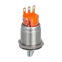 MEYERTEC MT67-BD211 — Переключатель в 2 положения с фиксацией, короткая ручка, 1NO+1NC, IP67, нержавеющая сталь