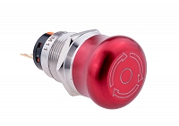 MEYERTEC MT67-M11 — Кнопка грибовидная, возврат поворотом, 1NO+1NC, IP67
