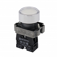 MEYERTEC MTB2-BAF11 — Кнопка плоская белая, 1NO, IP67, металл