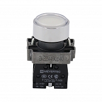 MEYERTEC MTB2-BAF11 — Кнопка плоская белая, 1NO, IP67, металл