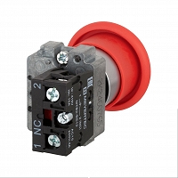 MEYERTEC MTB2-BCZ124 — Кнопка грибовидная 1NC без фиксации, красный, 40 мм, металл