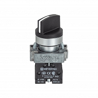 MEYERTEC MTB2-BDF21 — Переключатель на 2 положения с фиксацией, короткая ручка, 1NO, IP67, металл