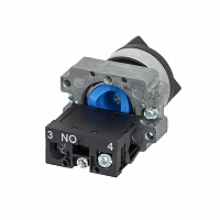 MEYERTEC MTB2-BDF21 — Переключатель на 2 положения с фиксацией, короткая ручка, 1NO, IP67, металл