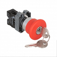 MEYERTEC MTB2-BSZ1214 — Кнопка грибовидная, возврат поворотом, 1NC красный 40 мм