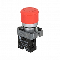 MEYERTEC MTB2-BSZ1244 — Кнопка грибовидная, возврат поворотом, 1NC красный 30 мм