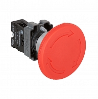 MEYERTEC MTB2-BSZ1264 — Кнопка грибовидная, возврат поворотом, 1NC красный 60 мм