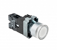 MEYERTEC MTB2-BW3163 — Кнопка с подсветкой белая 220V 1NO