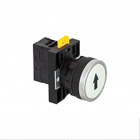 MEYERTEC MTB2-EA12561 — Кнопка плоская белая, маркировка "стрелка вверх", 1NO, IP54, пластик