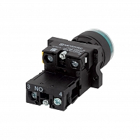 MEYERTEC MTB2-EW33611 — Кнопка зеленая с подсветкой, 1NO, 24V AC/DC, IP54, пластик