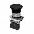 Кнопка грибовидная черная, 40 мм, пружиный возврат, 1NO, IP65,металл MEYERTEC MTB4-BC21
