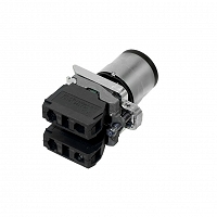 MEYERTEC MTB4-BG33 — Переключатель с ключом на 3 положения с фиксацией, 1 выемка в центре, 2NO, IP65, металл