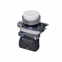 MEYERTEC MTB4-BL11 — Кнопка выступающая белая, 1NO, IP65, металл