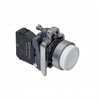 MEYERTEC MTB4-BL11 — Кнопка выступающая белая, 1NO, IP65, металл