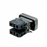 MEYERTEC MTB4-BL8325 — Кнопка двойная плоская, красная/зеленая, маркировка "I+O", 1NO+1NC, IP65, металл