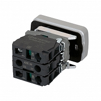 MEYERTEC MTB4-BW26315 — Кнопка двойная плоская с подсветкой, зеленая, маркировка "I+II", 2NO, 24V AC/DC, IP65, металл