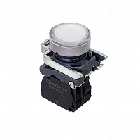 MEYERTEC MTB4-BW31711 — Кнопка белая с подсветкой, 1NO, 24V AC/DC, IP65, металл