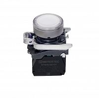 MEYERTEC MTB4-BW31711 — Кнопка белая с подсветкой, 1NO, 24V AC/DC, IP65, металл