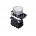 Кнопка белая с подсветкой, 1NO, 220V AC/DC, IP65, металл MEYERTEC MTB4-BW31713