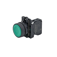 MEYERTEC MTB5-AA31 — Кнопка плоская зеленая, 1NO, IP65, пластик