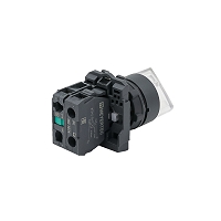 MEYERTEC MTB5-AK21713 — Переключатель на 2 положения с фиксацией и подсветкой, белый, 1NO, 220V AC/DC, IP65, пластик