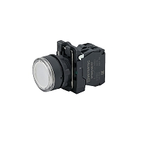 MEYERTEC MTB5-AW31711 — Кнопка белая с подсветкой, 1NO, 24V AC/DC, IP65, пластик