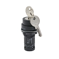 Переключатель c ключом на 2 положения с фиксацией, 1 выемка, 1NO+1NC, IP54, пластик MEYERTEC MTB7-EG25