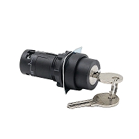 MEYERTEC MTB7-EG25 — Переключатель c ключом на 2 положения с фиксацией, 1 выемка, 1NO+1NC, IP54, пластик