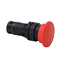 MEYERTEC MTB7-ES542 — Кнопка грибовидная красная, возврат поворотом c фиксацией, D40 мм, 1NC, IP54, пластик