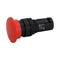 MEYERTEC MTB7-ES542 — Кнопка грибовидная красная, возврат поворотом c фиксацией, D40 мм, 1NC, IP54, пластик