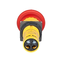 MEYERTEC MTB8-ES142 — Кнопка грибовидная красная с ключом, c фиксацией, 1 выемка, D40 мм, 1NC, IP65, пластик