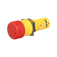 MEYERTEC MTB8-ES442 — Кнопка грибовидная красная, возврат поворотом c фиксацией, D30 мм, 1NC, IP65, пластик