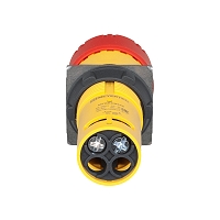 MEYERTEC MTB8-ES442 — Кнопка грибовидная красная, возврат поворотом c фиксацией, D30 мм, 1NC, IP65, пластик