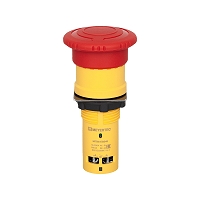 MEYERTEC MTB8-ES545 — Кнопка грибовидная красная, возврат поворотом c фиксацией, D40 мм, 1NO+1NC, IP65, пластик