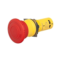 MEYERTEC MTB8-ES545 — Кнопка грибовидная красная, возврат поворотом c фиксацией, D40 мм, 1NO+1NC, IP65, пластик